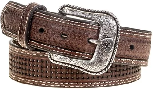 Miniatura 3 de ARIAT Cinturón de dos tonos de tejido de cesta