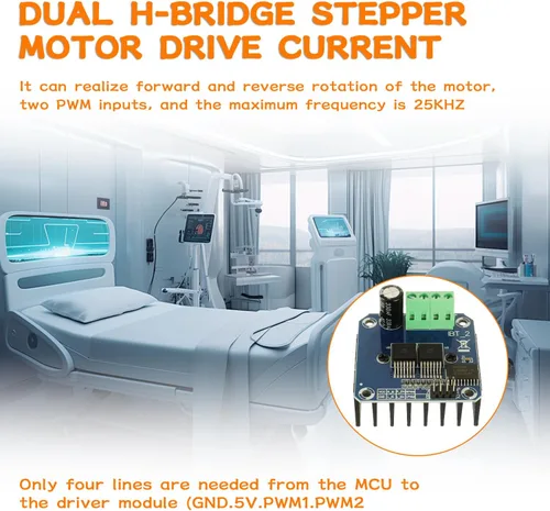 Miniatura 6 de BTS7960 43A de alta potencia Smart Car Motor Driver Module semiconductor Unidad de refrigeración utilizada para Arduino Control de límite