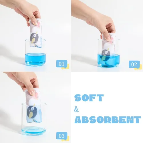 Miniatura 4 de Paquete de 7 baberos absorbentes de algodón para bebés para babear la dentición Rosa-1