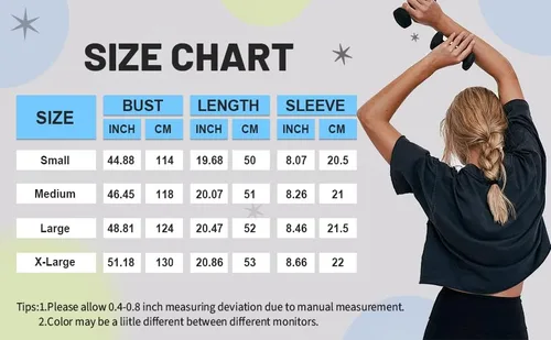 Miniatura 5 de Camisetas cortas extragrandes de entrenamiento de para mujer, estilo informal, de manga corta, hombros caídos, con dobladillo enrollado, básicas