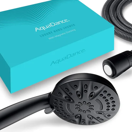 Miniatura 9 de AquaDance Nuevo sistema de acoplamiento de guía magnética, cabezal de ducha de mano de alta presión de 8 ajustes con cara gigante de 5 pulgadas