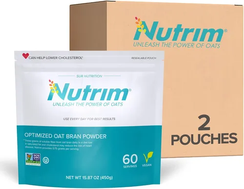 Polvo de salvado de avena con 750 mg de beta glucano por porción, fibra soluble fácil de mezclar para el control del colesterol y el apoyo