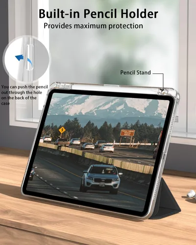 Miniatura 6 de Compatible con iPad (A16) de 11ª generación de 11 pulgadas 2025, funda para iPad de 10.9 pulgadas 2022, parte trasera transparente y cubierta