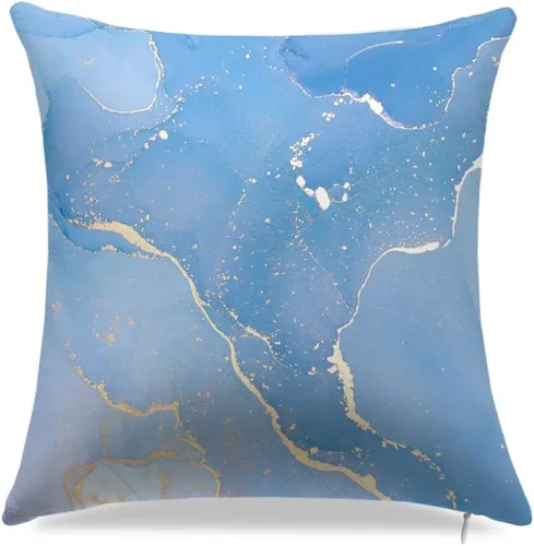 Miniatura 2 de Juego de 4 fundas de almohada decorativas de mármol de 18 x 18 pulgadas, funda de cojín con textura de mármol, funda de cojín para sofá, funda