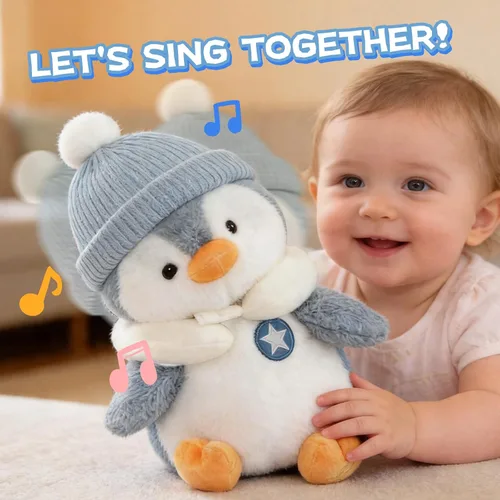 Miniatura 3 de Juguete de pingüino parlante interactivo de felpa para bebé y niño, regalos para niños y niñas, cantar, imitar, grabar, repetir lo que dices
