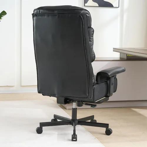 Miniatura 6 de Silla de oficina grande y alta con reposapiés, capacidad de 500 libras, respaldo alto, silla de oficina ejecutiva, silla de oficina ejecutiva