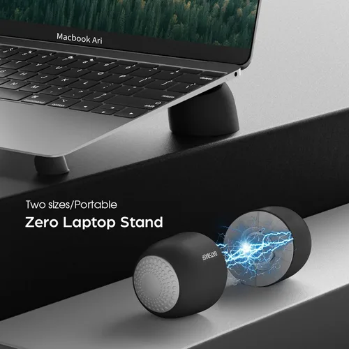 Miniatura 2 de Elevadores de laptop para escritorio, soporte de refrigeración para mini laptop, almohadillas magnéticas para teclado, patas ergonómicas