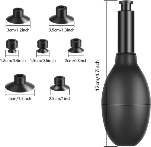 Miniatura 2 de Kit de ventosa de lente 8 en 1 con 7 ventosas intercambiables de succión fuerte manual de aspiración al vacío extractor de lente para reparación