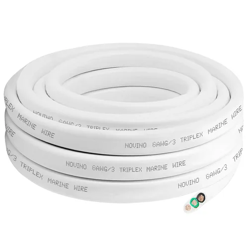 Miniatura 4 de Cable marino de calibre 6, cable de grado marino de 6 AWG, cable de cobre estañado triple 6/3, cable de cobre sin oxígeno de calibre 6