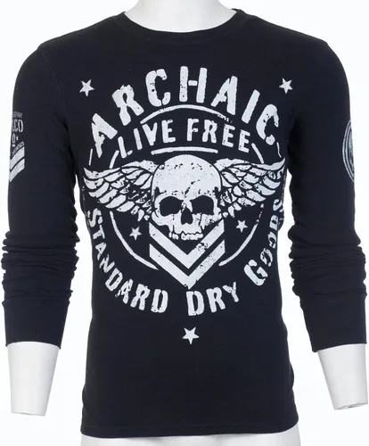Miniatura 5 de Archaic by Affliction - Camisa térmica de manga larga para hombre, Negro