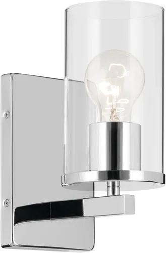 Miniatura 39 de Kichler Crosby 45495NI - Aplique de pared de 9.25 pulgadas en níquel cepillado, 1 luz contemporánea para pasillo o baño con cristal de ópalo