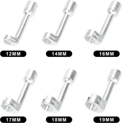 Miniatura 2 de Línea zócalo diesel del inyector, 1/2" impulsión, llave 12 14 16 17 18 19 para la mayoría de los motores diesel