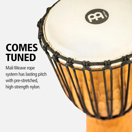 Miniatura 5 de Meinl Percussion Djembe - Tambor africano para adultos, no fabricado en China, madera de caoba/cabeza natural, 12 x 24 pulgadas