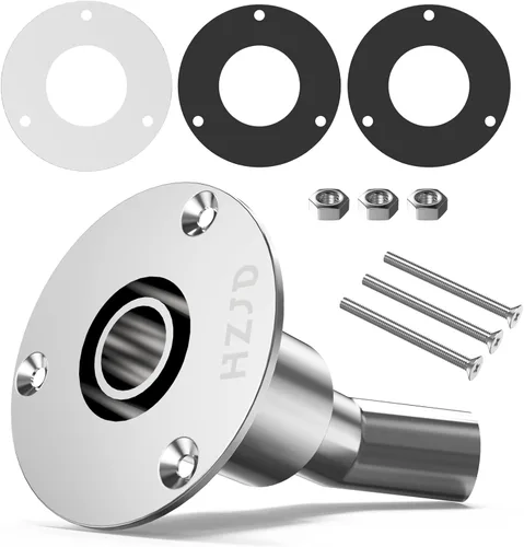 HZJD Accesorio de escape a través del casco, 24mm de acero inoxidable 316, para calentadores de estacionamiento diésel (doblado)