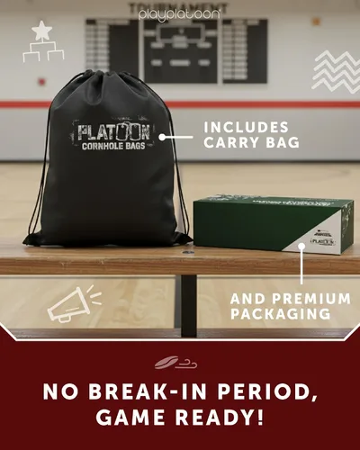 Miniatura 8 de Play Platoon Tournament Series Bolsas de Cornhole - Bolsas de Estilo Profesional de Doble Cara con Lado Resbaladizo y Pegajoso - Juego de 8