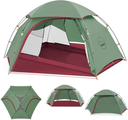 KAZOO Tienda de campaña impermeable para mochilero Ultraligera 1/2 personas Carpa de camping ligera 1/2 personas Tiendas de senderismo Marcos de