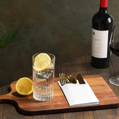 Miniatura 6 de Paquete de 50 servilletas desechables de lino con bolsillo integrado para cubiertos, tela preplegada blanca como servilletas de papel para cenas