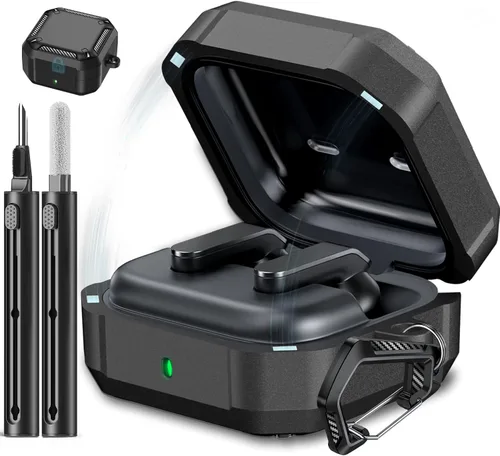 Miniatura 17 de Lock Fit Diseñado para Samsung Galaxy Buds3 FE (2025) / Buds3 Pro (2024) / Funda Buds 3 (2024), con kit de limpieza Cuerpo completo Resistente a