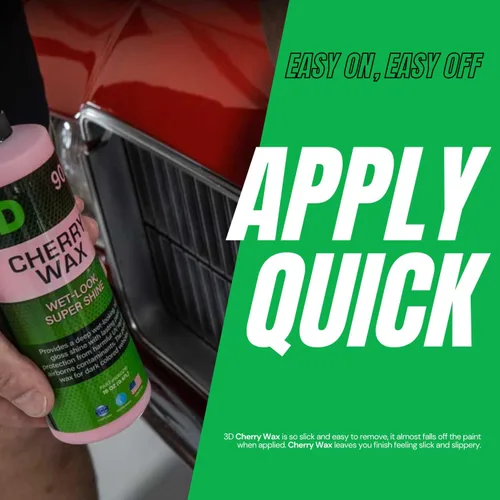 Miniatura 4 de 3D Cherry Wax - Cera líquida de carnauba para autos de exhibición con polímeros sintéticos Acabado de brillo profundo Fácil de remover Brillo