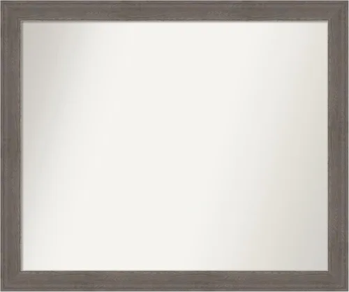 Miniatura 550 de Amanti Art Espejo de pared personalizado no biselado (24.5 x 24.5 pulgadas), marco gris marrón alta, varios tamaños personalizados, espejo de baño