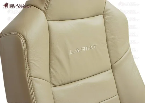 Miniatura 3 de Compatible con 2003 2004 2005 2006 2007 Ford F250 F350 Lariat Crew Cab Funda de asiento de cuero para conductor con respaldo reclinable, reemplazo