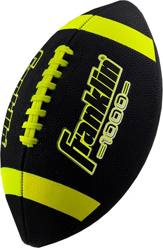 Miniatura 12 de Franklin Sports Youth + Adult Footballs - Extra Grip 1000 Official Size, Junior + Pee Wee Kids - 1 + 12 Packs Café/Blanco