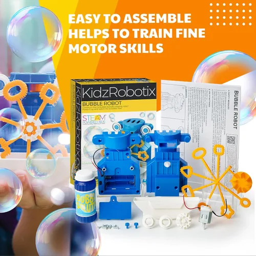 Miniatura 6 de 4M KidzRobotix - Robot de Burbujas - Construye un Robot de Máquina Automática de Burbujas, Inspira el Aprendizaje STEM, Aumenta la Creatividad