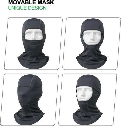 Miniatura 5 de Pasamontañas de esquí, 3 piezas, cubierta completa para hombres y mujeres, transpirable, resistente al viento, pasamontañas para esquí y snowboard