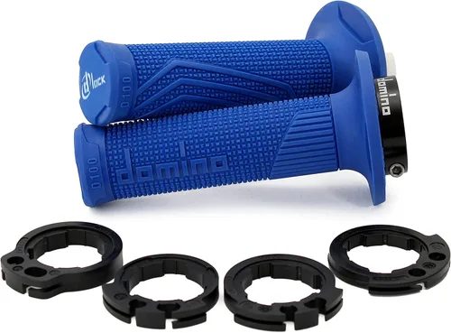 Miniatura 11 de Domino Racing D100 Lock On Grips para motocross Negro