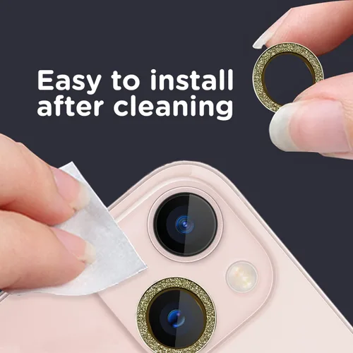 Miniatura 5 de Zuslab Protector de lente de cámara trasera compatible con Apple iPhone 13/13 Mini, borde de aleación de aluminio de alta calidad, cubierta completa