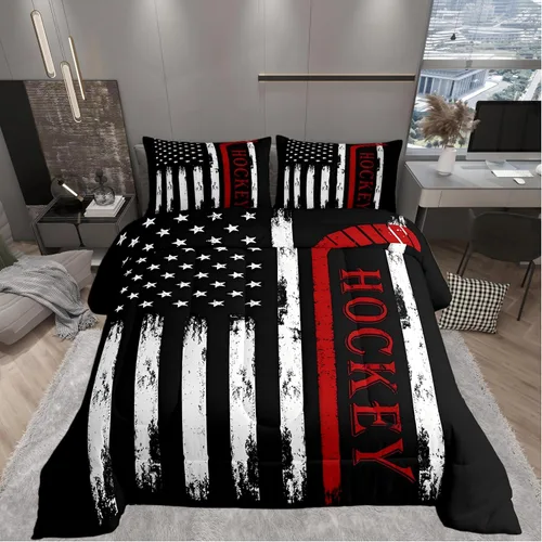 Miniatura 9 de Castle Fairy Juego de edredón con bandera a cuadros en blanco y negro para niños, niñas, mujeres y adultos, edredón con temática de carreras, juego