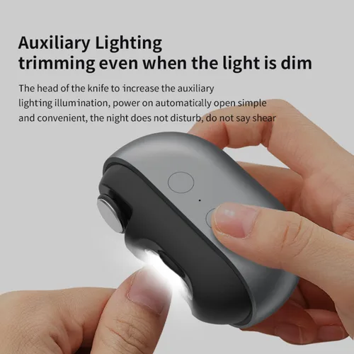 Miniatura 2 de Cortaúñas eléctrico para personas mayores, 3 en 1, cortaúñas automático para uñas gruesas de los pies, con luz LED, recargable por USB, engranajes