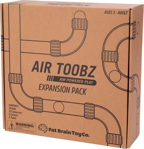 Fat Brain Toys Paquete de expansión Air Toobz - Juguete de construcción STEM impulsado por aire para niños y adolescentes, juguetes de construcción