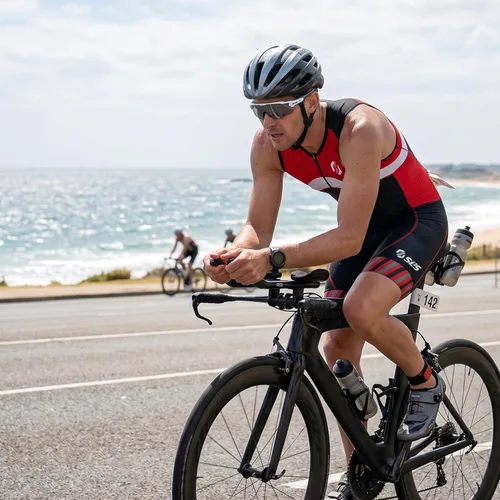 Miniatura 8 de SLS3 Traje de Triatlón para Hombre - Trisuit Premium para Hombre - Kit de Triatlón sin Mangas, de Secado Rápido con Bolsillo Grande en la Espalda