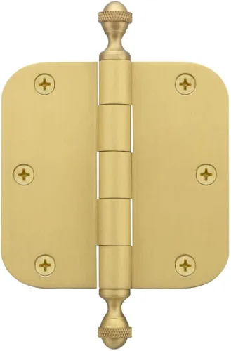 Miniatura 48 de Grandeur Hardware 824304 Bisagra residencial con punta de bellota de 3.5 pulgadas con esquinas de radio de 5/8 pulgadas en peltre antiguo