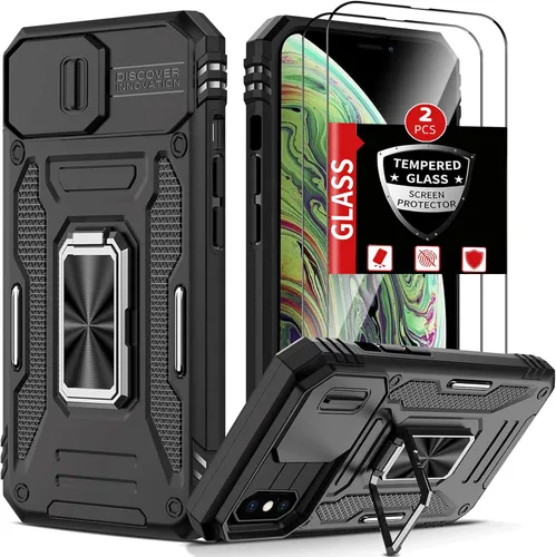 Miniatura 8 de Funda para iPhone 12 Pro Max con 2 protectores de pantalla, cubierta deslizante integrada para cámara para 12Pro Max, funda para teléfono