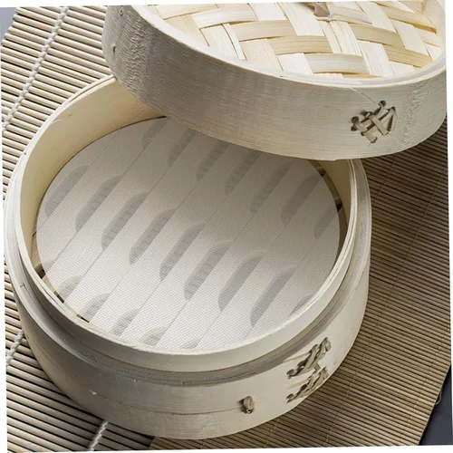 Miniatura 5 de ABOOFAN 6 almohadillas de silicona para vapor, redonda, antiadherente, malla de hornear reutilizable para bollos al vapor y diámetro de dim sum