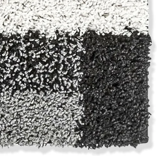 Miniatura 4 de Well Woven Madison Shag Cubes - Alfombra moderna negra de 5 pies 3 pulgadas x 7 pies 3 pulgadas Negro