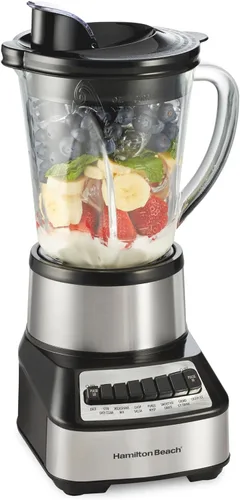 Miniatura 9 de Hamilton Beach Wave (54220) licuadora y trituradora multifunción, 40 oz con 14 velocidades, tarro de vidrio, color negro
