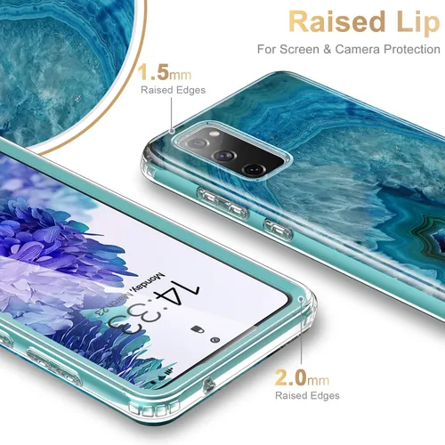 Miniatura 5 de Esdot Funda compatible con Samsung Galaxy S20 FE con protector de pantalla integrado, con diseño de moda para mujeres y niñas, funda protectora