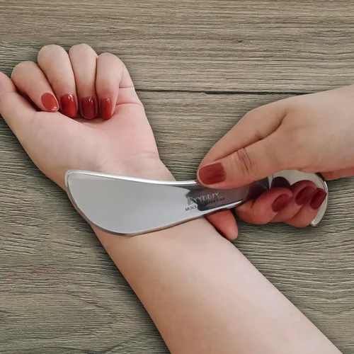 Miniatura 2 de BYYDDIY Kit de herramientas de raspador muscular Gua Sha de acero inoxidable, herramienta de masaje raspador, herramientas raspadoras de masaje
