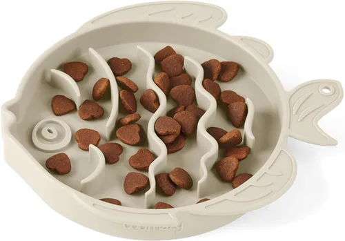 Miniatura 10 de Coomazy Cuencos de silicona de alimentación lenta para perros y gatos, juguete interactivo para mascotas para entrenamiento de alimentos