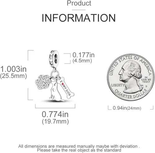 Miniatura 2 de Parmuz 925 Sterling Silver Charm for Bracelet Necklace Dangle Love Mom Ocean travel Butterfly Party Birthday Charm Beads Pendants DIY Jewelry Gift