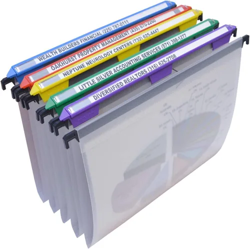 Miniatura 7 de Ultimate Office - Carpetas MagniFile colgantes con base en V de tamaño carta y con índices agrandados de 11 pulgadas que duplican