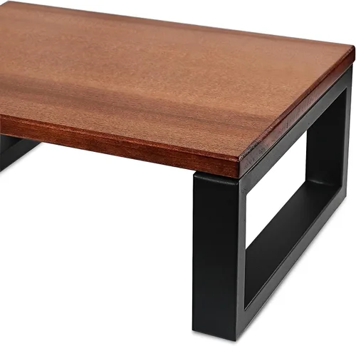 Miniatura 4 de CONSDAN Taburete con marco de metal, taburete de madera maciza para niños pequeños, niños y adultos, taburete portátil para dormitorio, baño, Negro