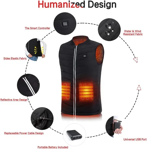 Miniatura 3 de Heated Vest for Men Women with Battery Pack Included USB Electric Heating Vest Rechargeable Lightweight Warming vests
