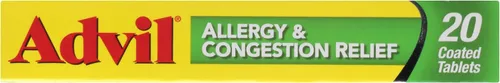 Miniatura 12 de Advil - Tabletas para aliviar la alergia y la congestión, analgésico, reductor de fiebre y alivio de alergias con ibuprofeno, clorhidrato