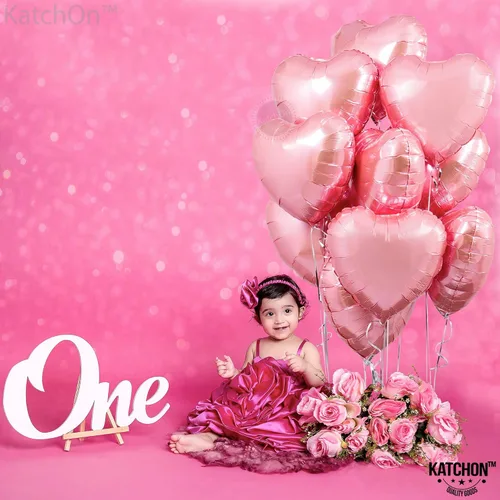 Miniatura 8 de KatchOn, Globos de corazón rosa claro, enormes, paquete de 18 Decoración de globos de labios rojos, decoración de San Valentín Globo de papel
