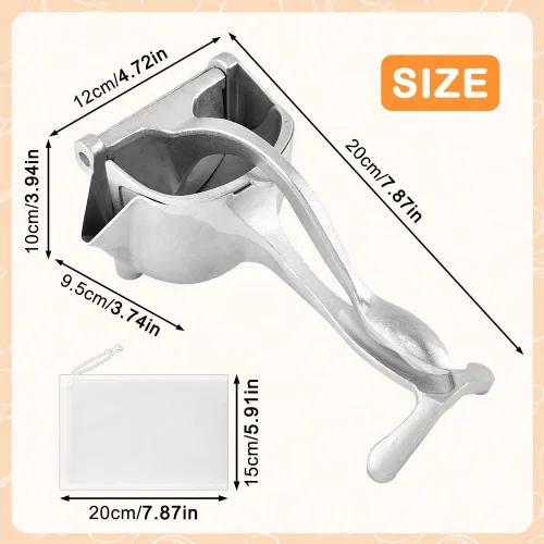 Miniatura 3 de Exprimidor de barra, extractor de jugo de fruta fresca de aleación de aluminio, exprimidor de mano, exprimidor de limón, extractor manual de mano