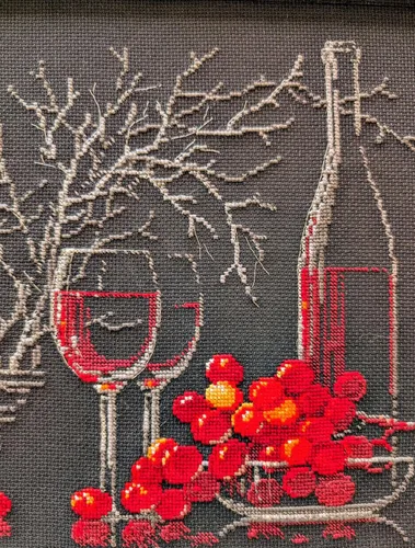 Miniatura 7 de RIOLIS - Bodegón con vino tinto 1239, kits de punto de cruz de 11,81 x 11,81 pulgadas, kits de punto de cruz para principiantes y avanzados, kit